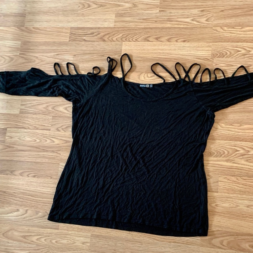 Long Sleeve Strappy Top - PLUS SIZE